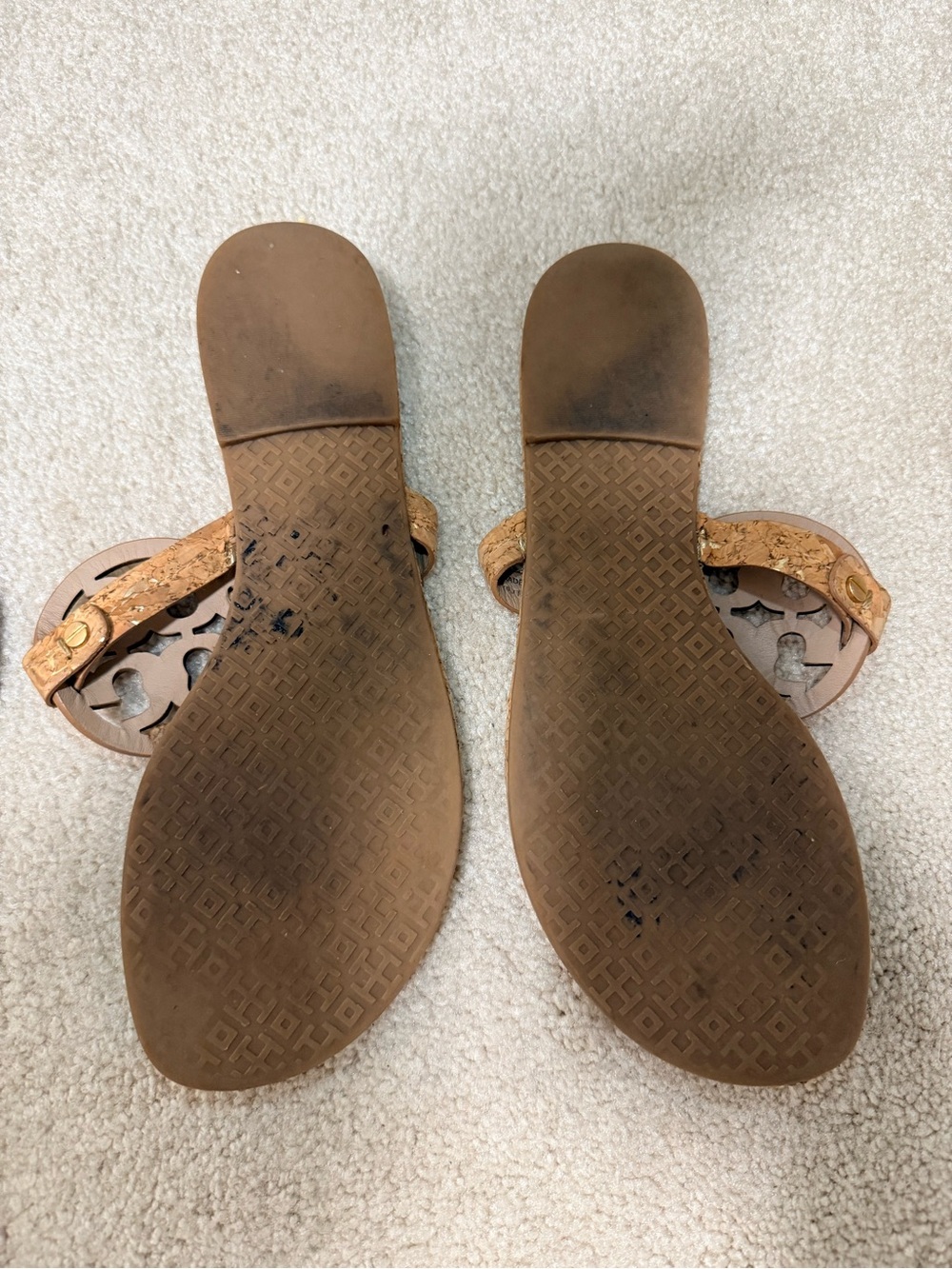 Tory Burch Thong Sandals 4 Pack - Black, Tan, Cork and Snake - Picture 5 of 9